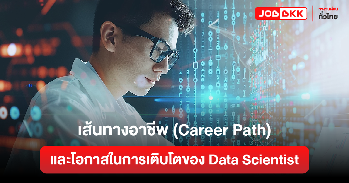 หางาน,สมัครงาน,งาน,เส้นทางอาชีพ (Career Path) และโอกาสในการเติบโตของ Data Scientist